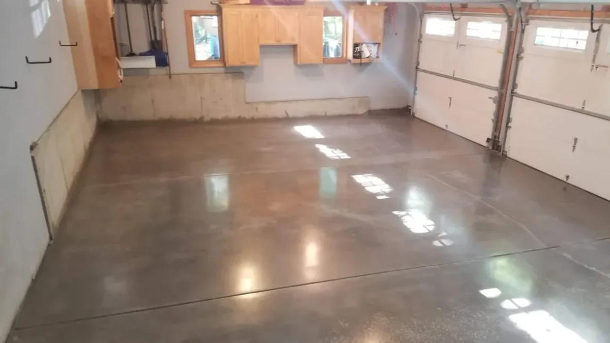 Properly prepared concrete floor ready for new coating